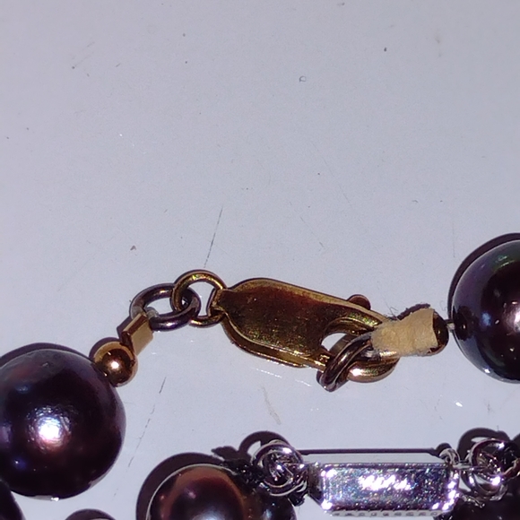 Peacock Tahitian Gorgeous Irregular Pearl Choker & - Picture 7 of 10